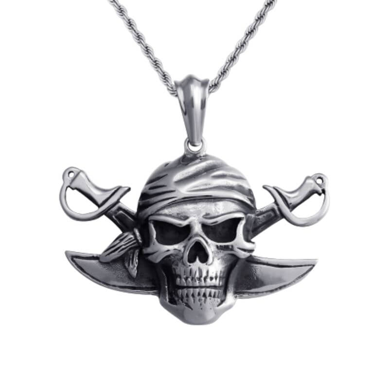Collier Pirate -Tête De Mort