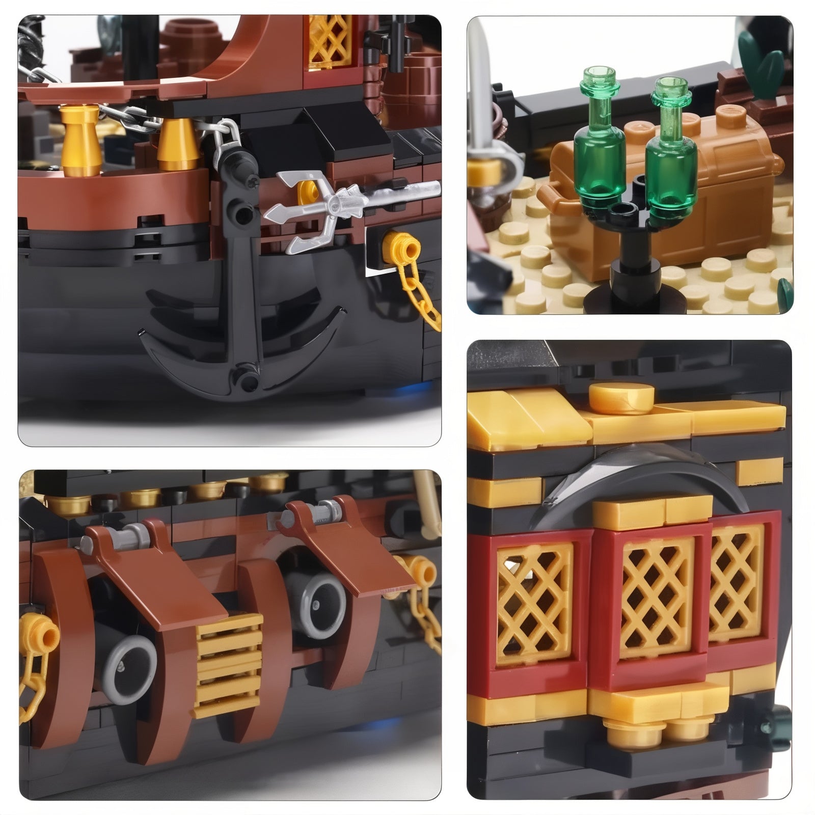 BATEAU PIRATE DES CARAIBES - Voiles noir tête de mort