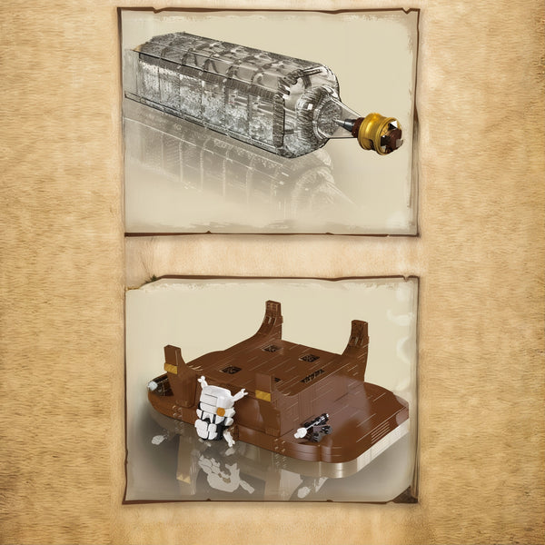 Un bateau en bouteille est une représentation miniature de Un bateau en bouteille est une représentation miniature de