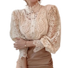 Chemisier Victorien Dentelle Col Montant