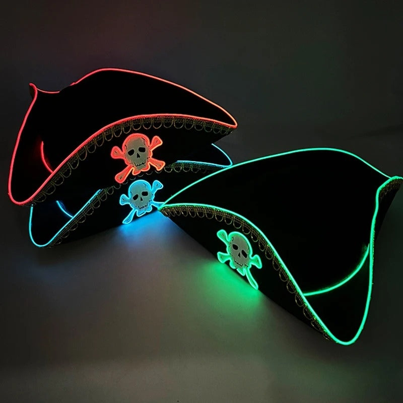 Chapeau de pirate éclairé