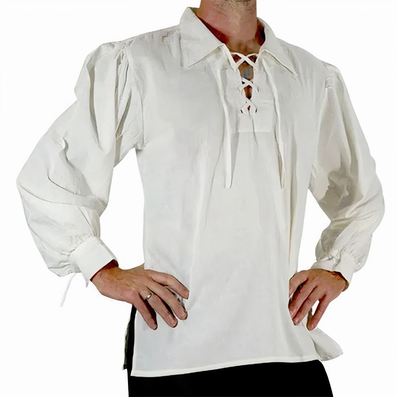 chemise-pirate-simple-blanche-cote