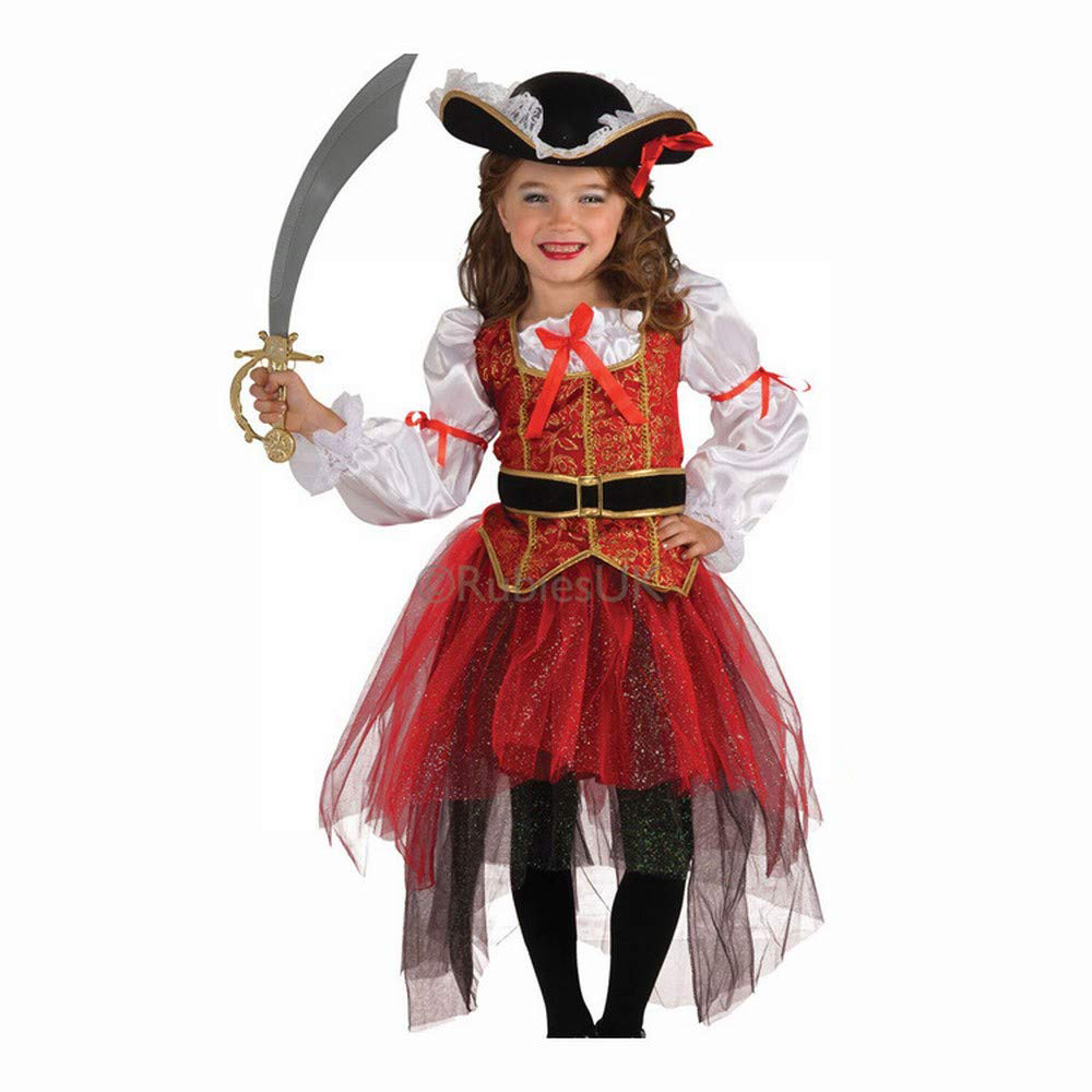 HEYOUTH Deguisement Pirate Enfant,Costume Pirate Enfant,Deguisement Princesse Fille,avec Chapeau,pour Filles Fête d'Anniversaire Halloween Noël (100CM HEYOUTH Deguisement Pirate Enfant,Costume Pirate Enfant,Deguisement Princesse Fille,avec Chapeau,pour Filles Fête d'Anniversaire Halloween Noël (100CM