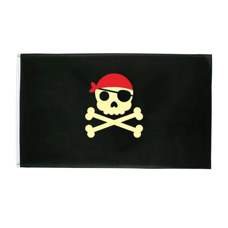 Drapeau Pirate - Jolly Roger Jaune