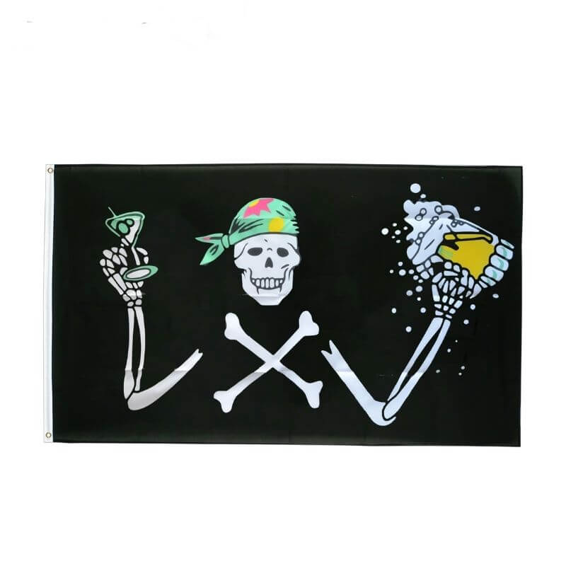 Drapeau pirate grosse beuverie tissu