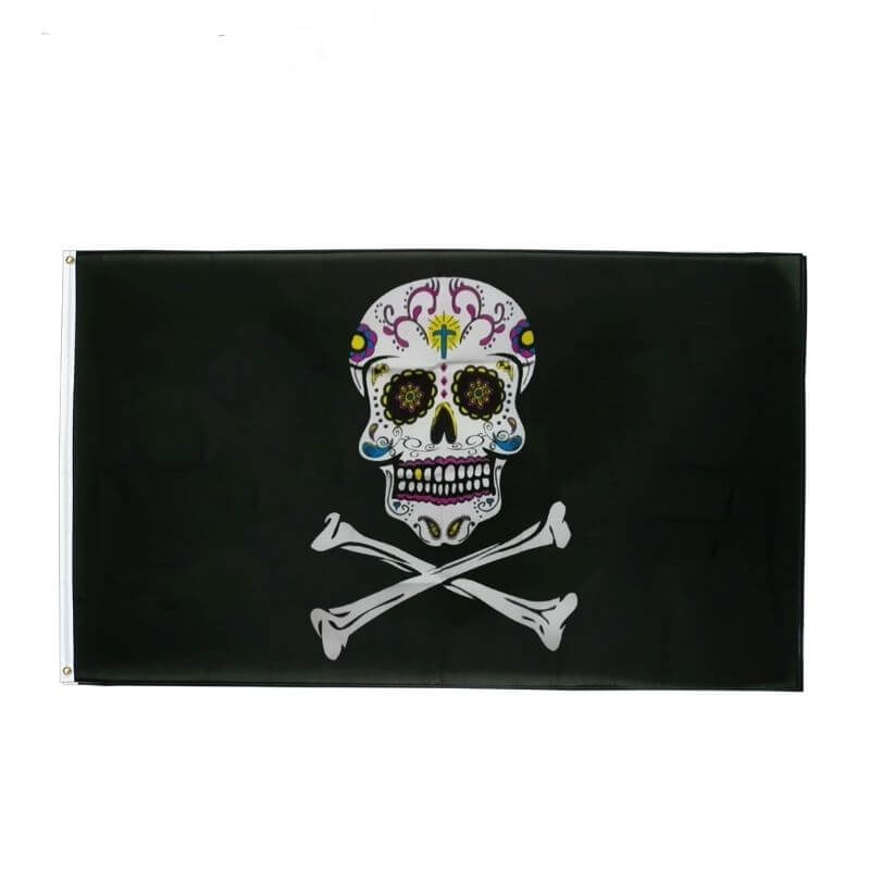 Drapeau Pirate - Tête de mort Mexicaine