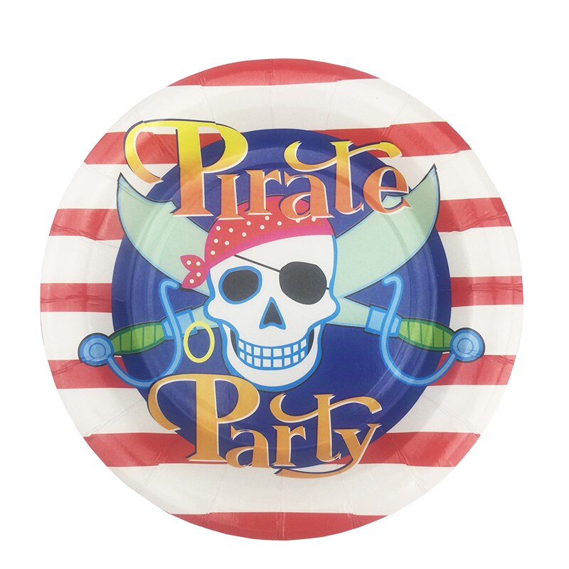 Déco Vaisselle Jetable Pirate Anniversaire du Capitaine