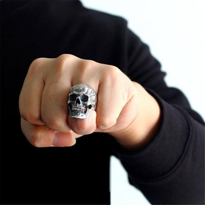 bague-crane-homme-argent-main