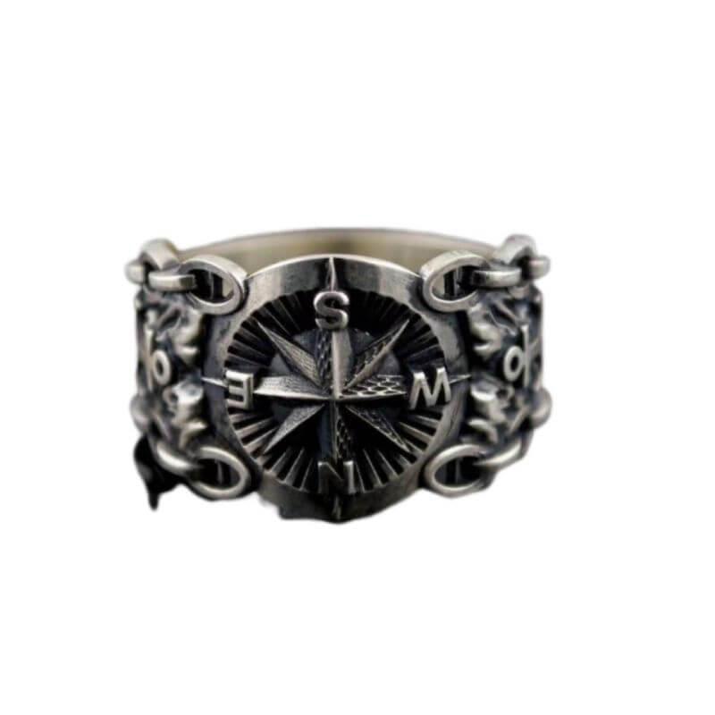 Bague Pirate - Marin Boussole (Acier)