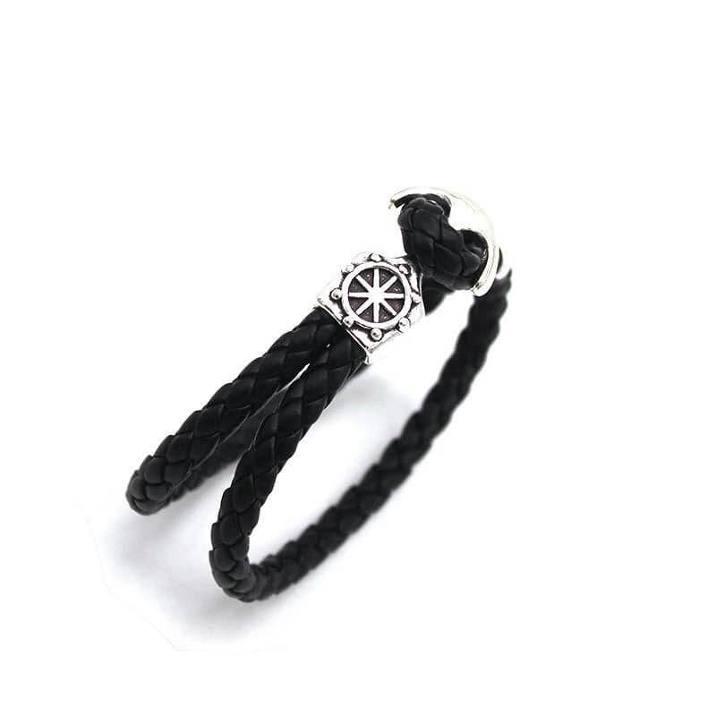 Bracelet Pirate - Gouvernail (Cuir)