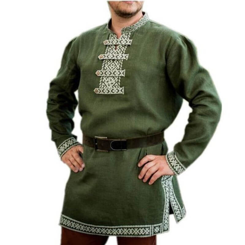 chemise-pirate-a-manche-longue-vert