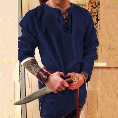 chemise-pirate-medieval-bleu