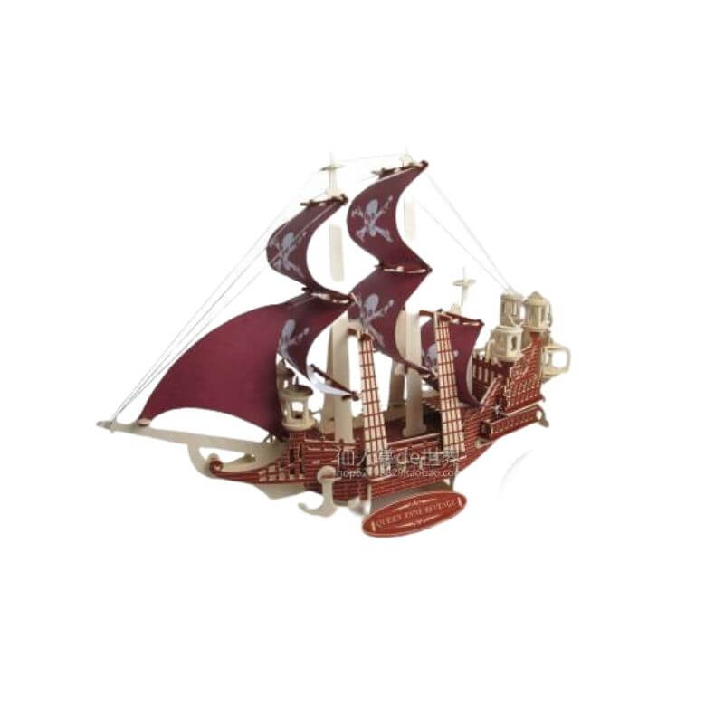 Bateau Pirate - A Construire Rouge