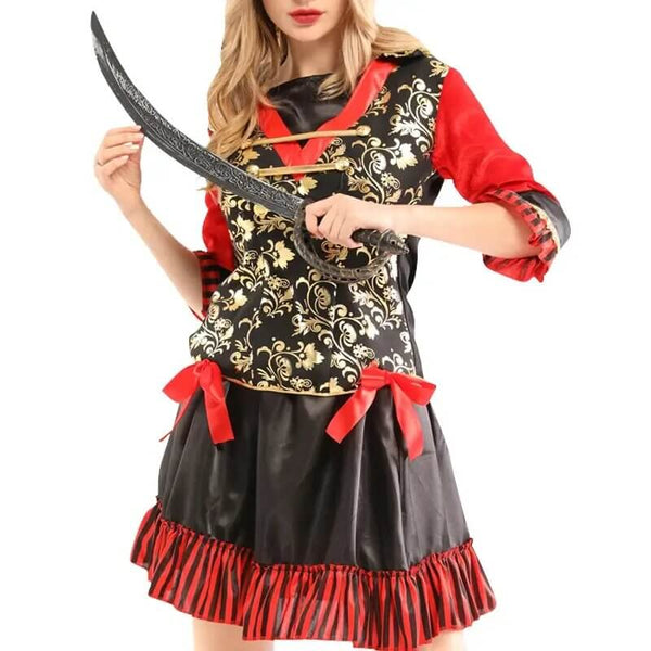 Carnaval Déguisement Femme Pirata Pirate Femme Corsair Déguisement Robe  11286