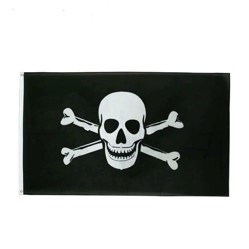 Drapeau Pirate Déchiré par les Combats | Jolly Roger