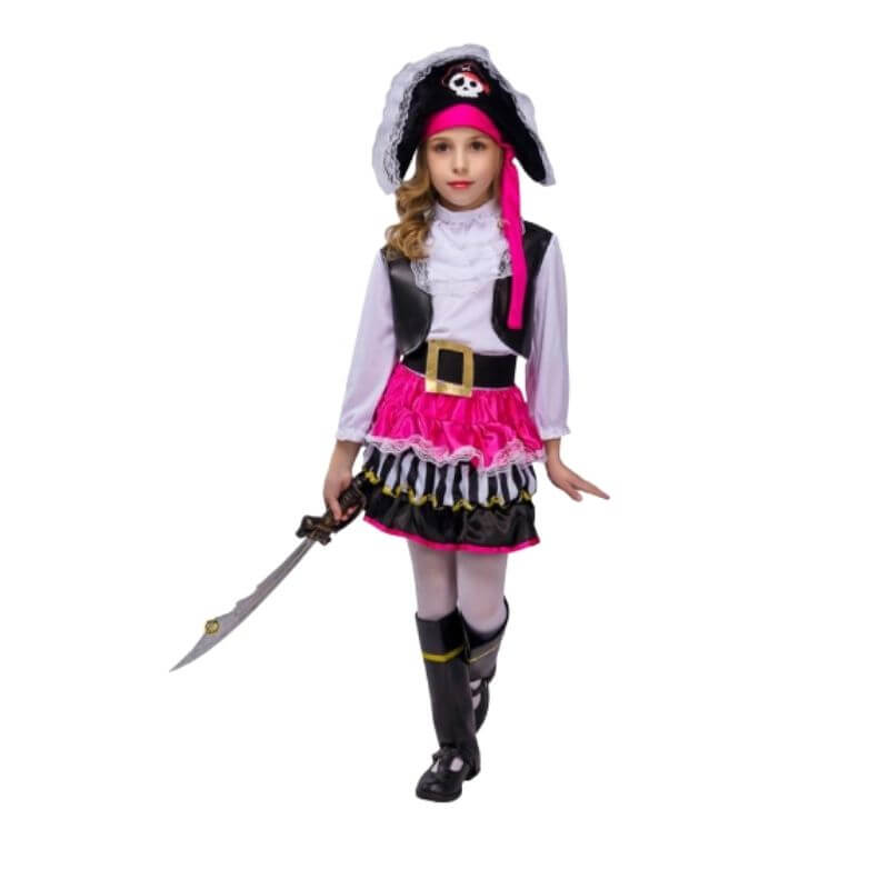 Déguisement Pirate Fille - Rose Bonbon