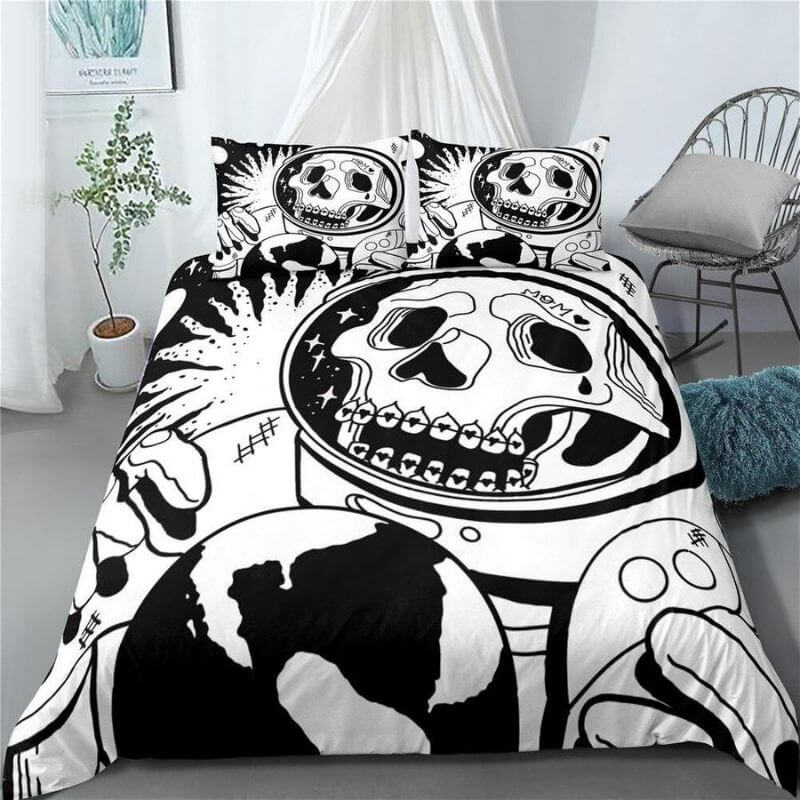 Housse De Couette Pirate - Noir Et Blanc