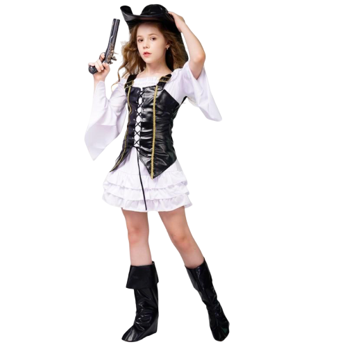 Déguisement Pirate Fille - Corset Noir