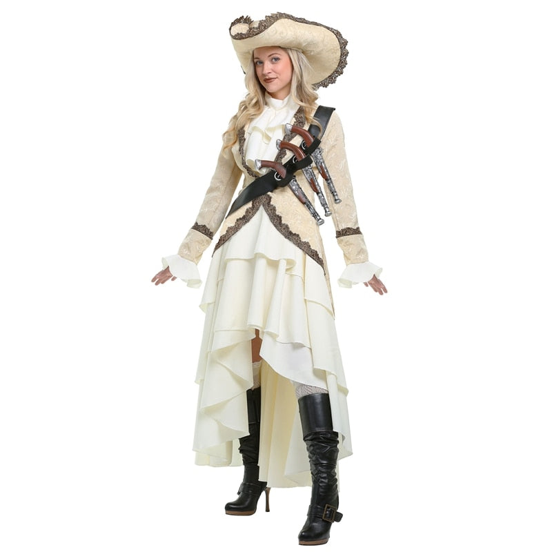 Déguisement de Pirate avec Squelette pour fille Déguisement de Pirate avec Squelette pour fille