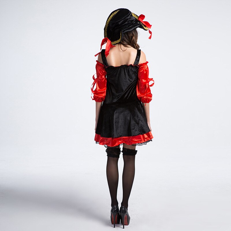deguisement pirate femme rouge