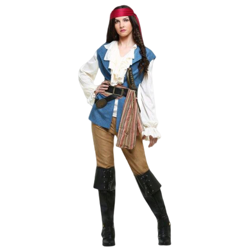 Déguisement Pirate Femme - Bleu Des Caraïbes ( Taille L )