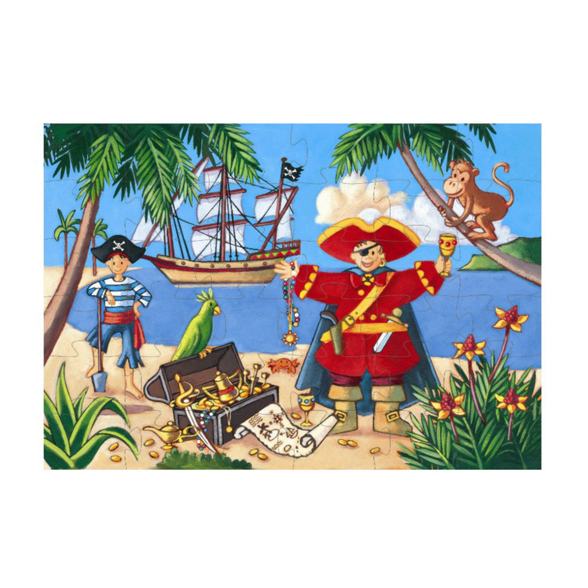 puzzle le pirate et son trésor djeco