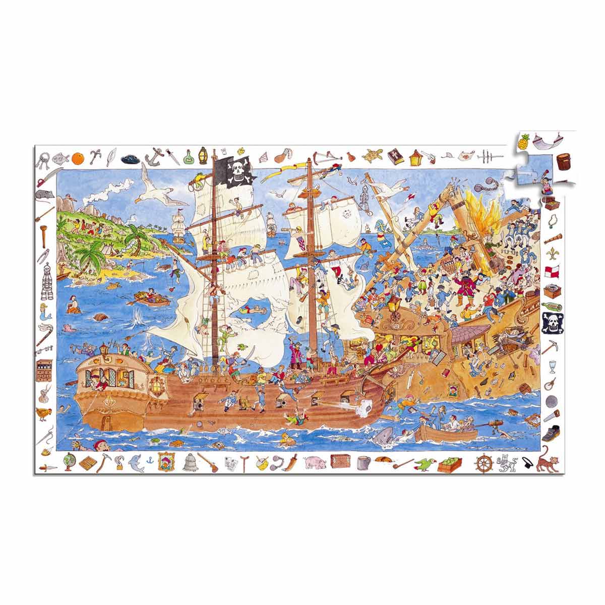 puzzle pirate 100 pièces djeco