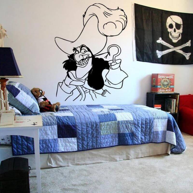 Stickers porte chambre Pirate personnalisé